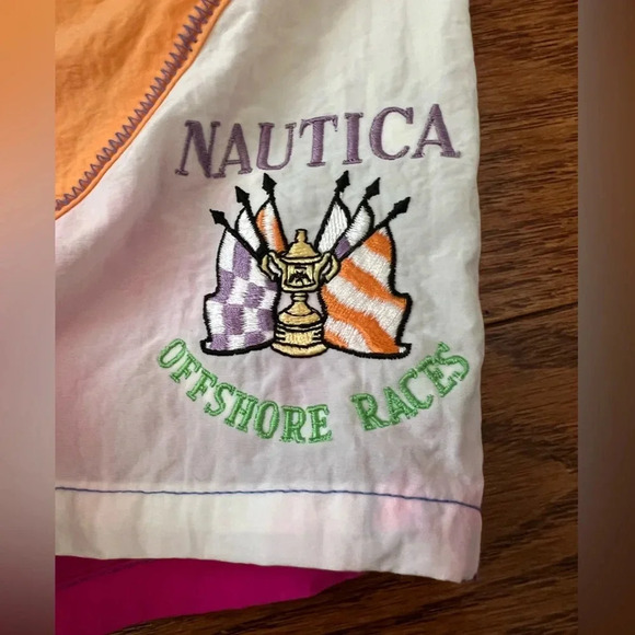 Vintage 90’s Nautica Men’s Swim Shorts Offshore Race Sz L - Picture 2 of 6